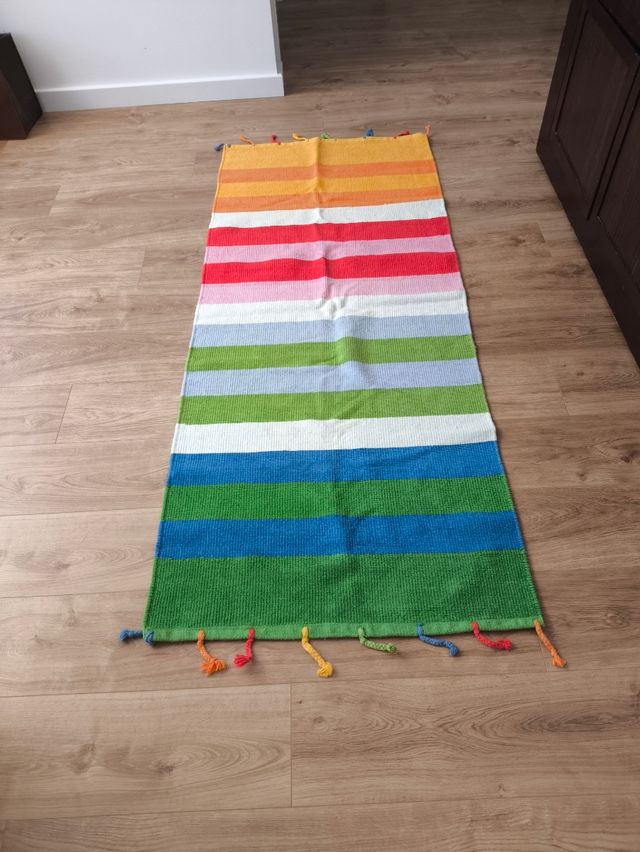 Alfombra infantil multicolor algodón