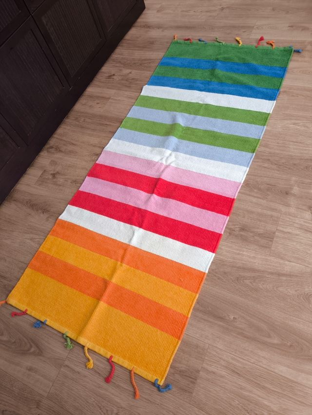 Alfombra infantil multicolor algodón