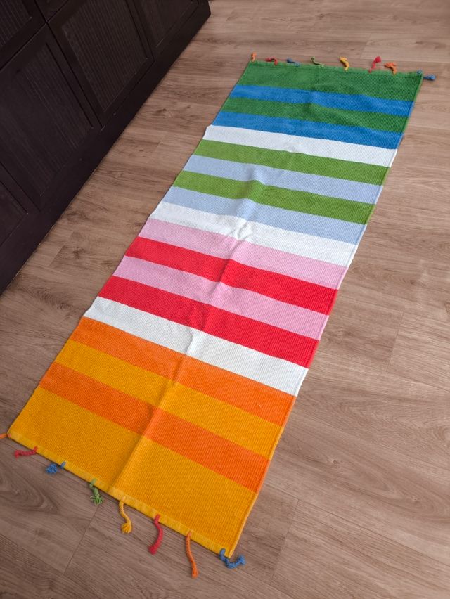 Alfombra infantil multicolor algodón