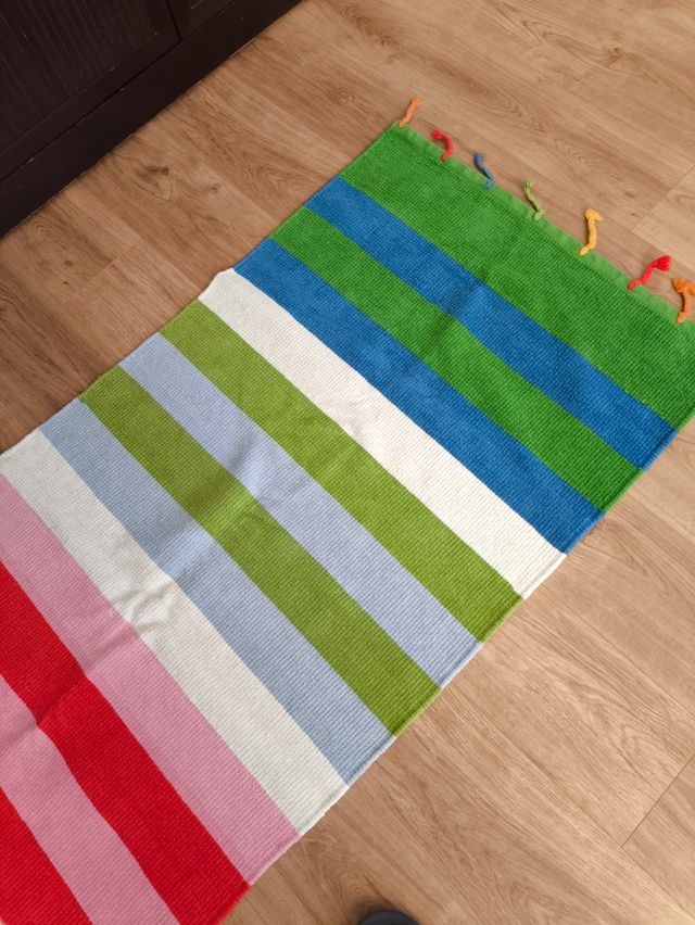 Alfombra infantil multicolor algodón