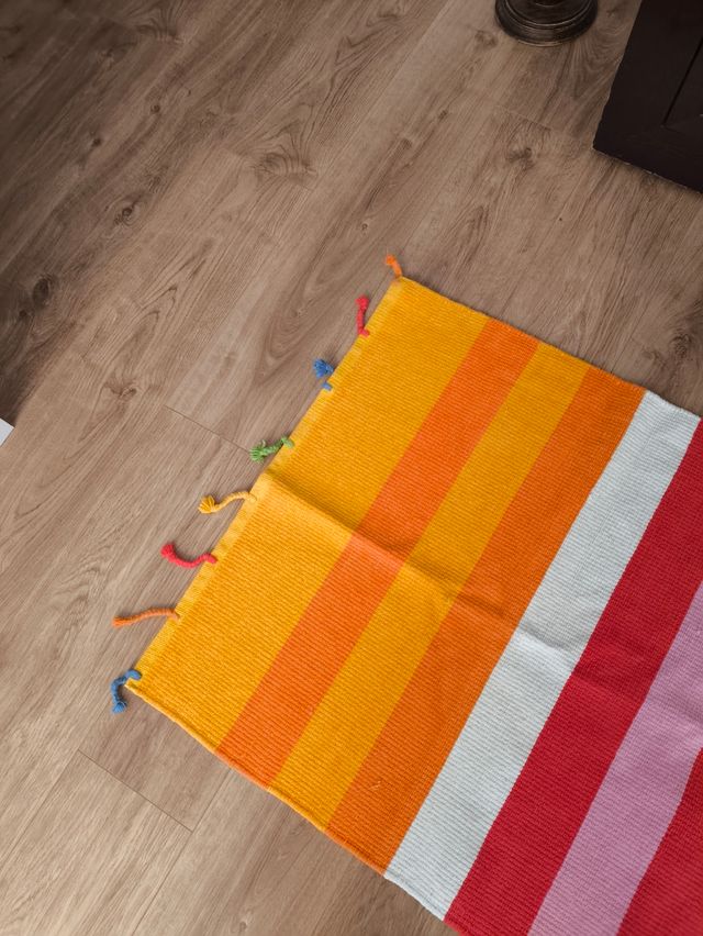 Alfombra infantil multicolor algodón
