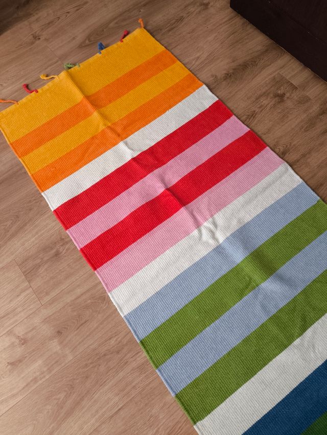 Alfombra infantil multicolor algodón
