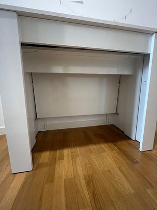 Mesa comedor/recibidor extensible blanca