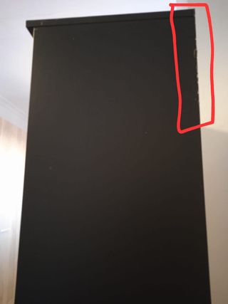 BRIMNES Librería negra 60x190cm