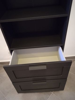 BRIMNES Librería negra 60x190cm