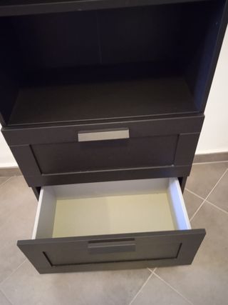 BRIMNES Librería negra 60x190cm