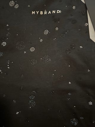 Camiseta MYBRAND negra c/pedreria - M