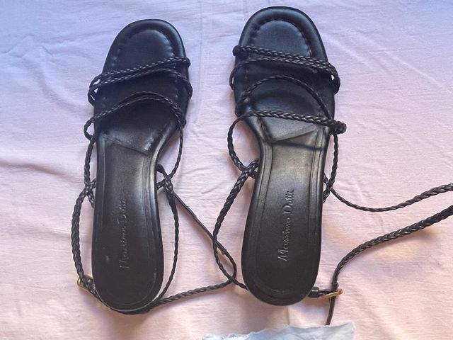 Sandalias Massimo Dutti negras de segunda mano por 15 EUR en