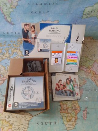 Nintendo DS Lite blanca + Brain Training