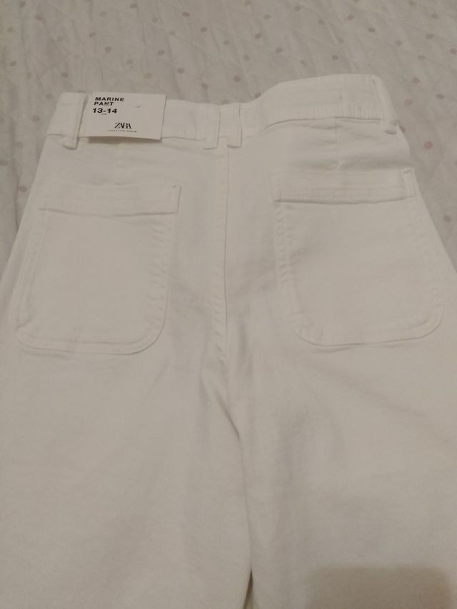 Pantalones Zara blancos talla 13/14, sin estrenar