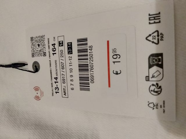 Pantalones Zara blancos talla 13/14, sin estrenar