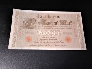 Billete 1000 marcos Alemania 1910