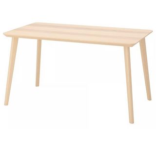 Mesa comedor madera beige fresno
