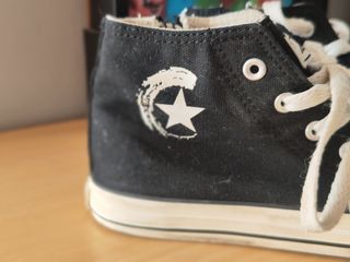 Zapatillas tipo Converse negras talla 35