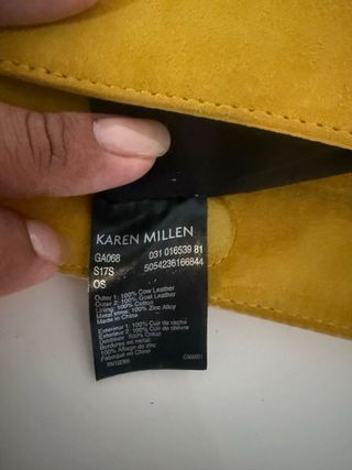 Clutch Karen Millen mostaza