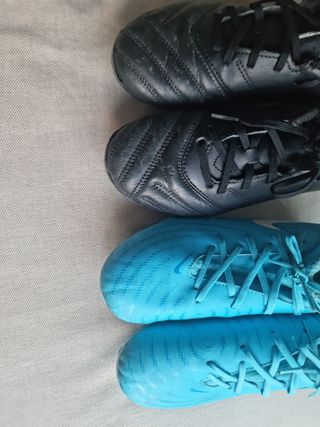 Botas de fútbol niño Nike/kipsta n35 (2 pares)