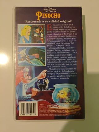 VHS Pinocho - Clásico Disney