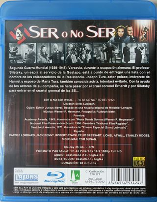 Blu-ray Ser o No Ser (To Be or Not to Be)