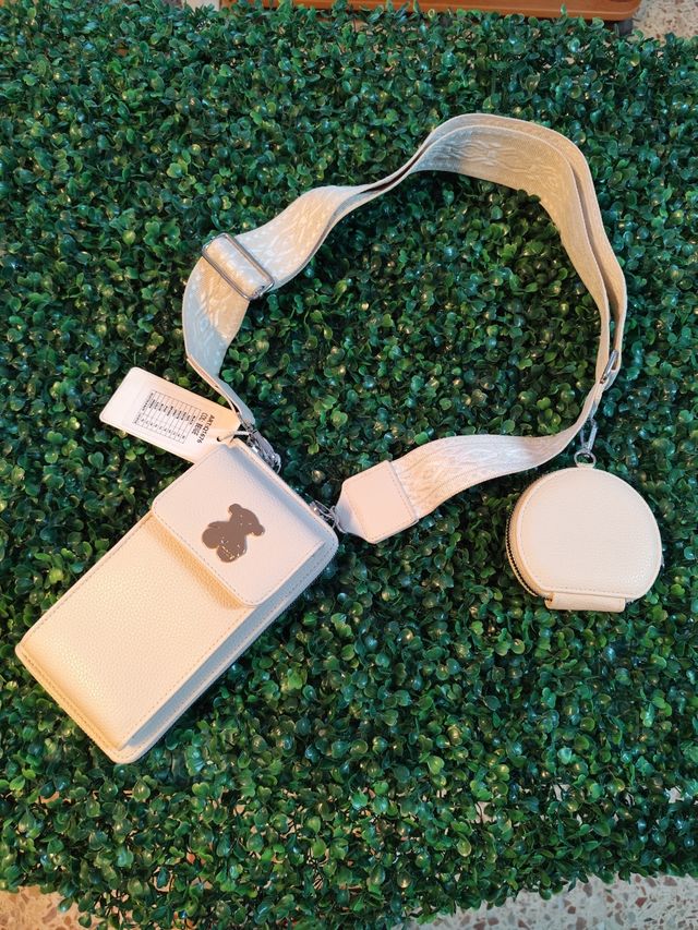 Bolso bandolera beige - monedero