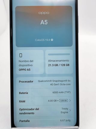 TELEFONO CELLULARE OPPO A5 128GB/4GB VIOLA + SCATOLA