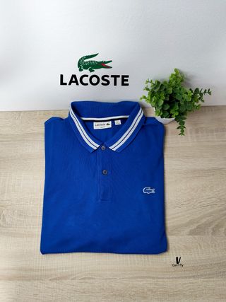 Polo Lacoste azul - Talla XL