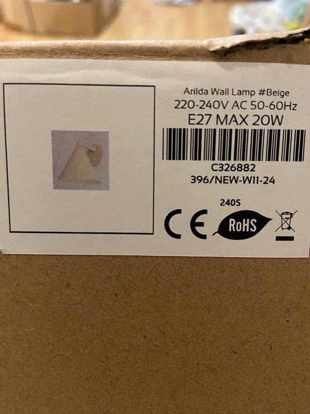 Aplique pared interior beige