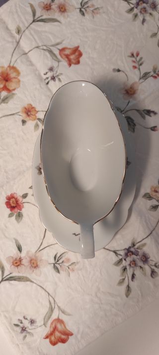 Salsiera vintage fiori pesco