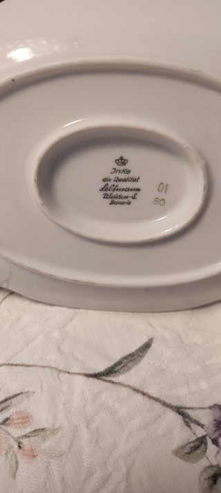 Salsiera vintage fiori pesco