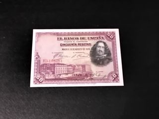 Billete 50 Pesetas 1928 