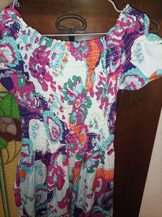 Vestito a tuta lungo multicolor floreale