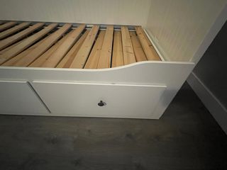 Cama blanca 80x200 + 3 cajones