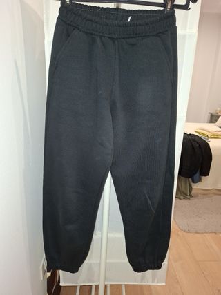 Pantalones deportivos negros niña talla 11-12