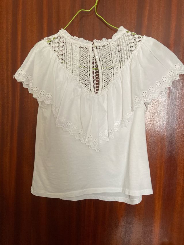 Blusa blanca Mango - Talla S