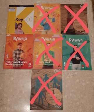 2 libros de texto de 1° de Bachillerato