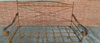 Banco jardín hierro forja