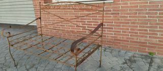 Banco jardín hierro forja