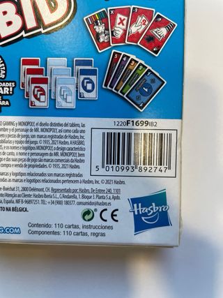 Monopoly Bid: Juego de Cartas