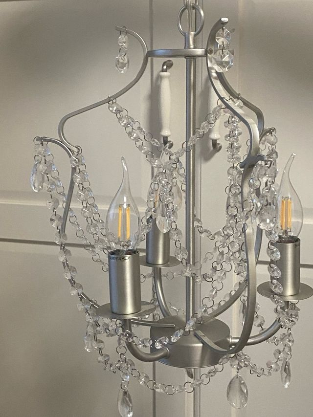 Araña Ikea - Lámpara plata