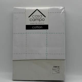 Juego de sábanas 100% algodón - Para cama de 90cm