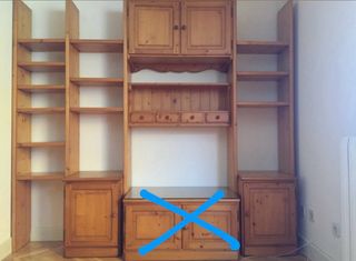 Muebles salón pino macizo