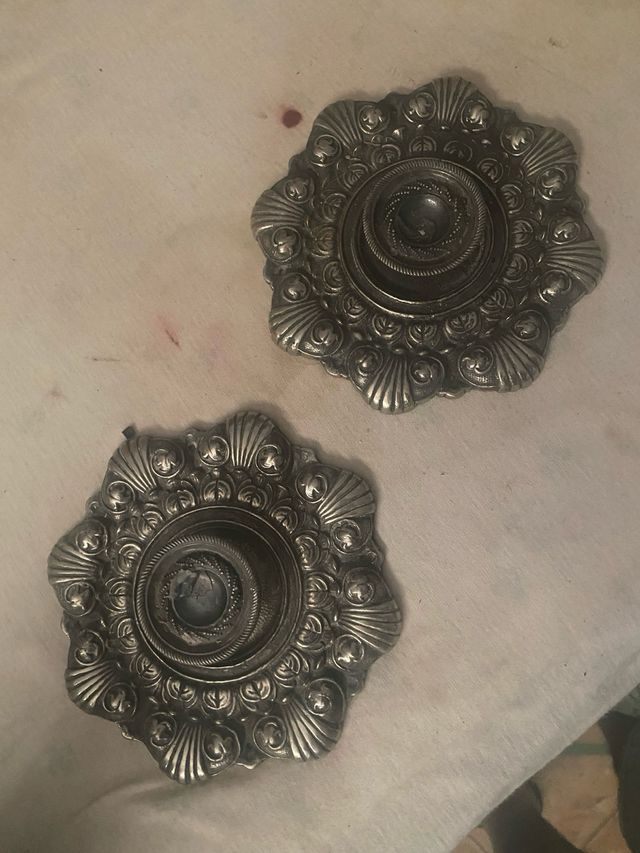 2 Apliques metálicos vintage