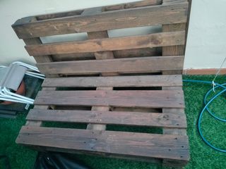 Sofá palets con cojines, funda y ruedas