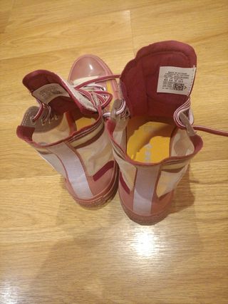 Converse altas rosa-moradas, talla 37