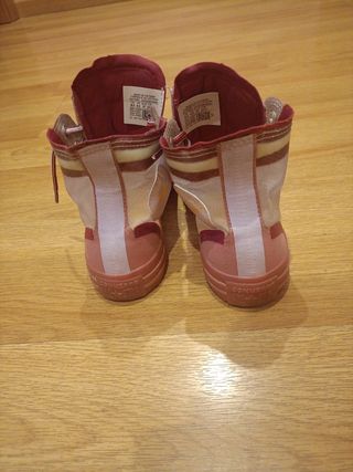 Converse altas rosa-moradas, talla 37