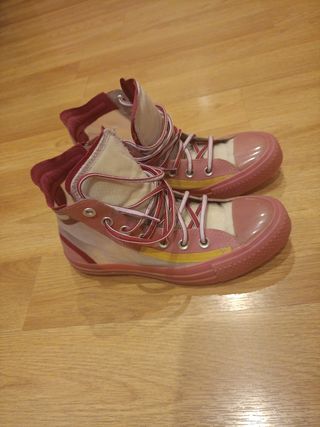 Converse altas rosa-moradas, talla 37