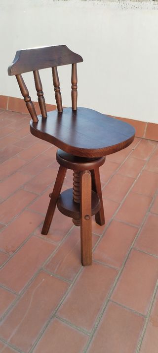 Taburete madera vintage