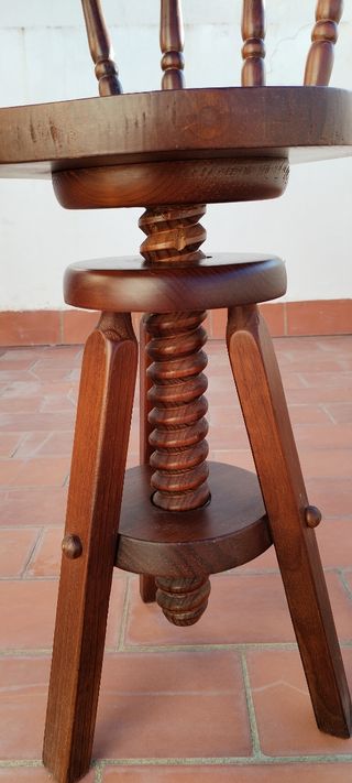 Taburete madera vintage