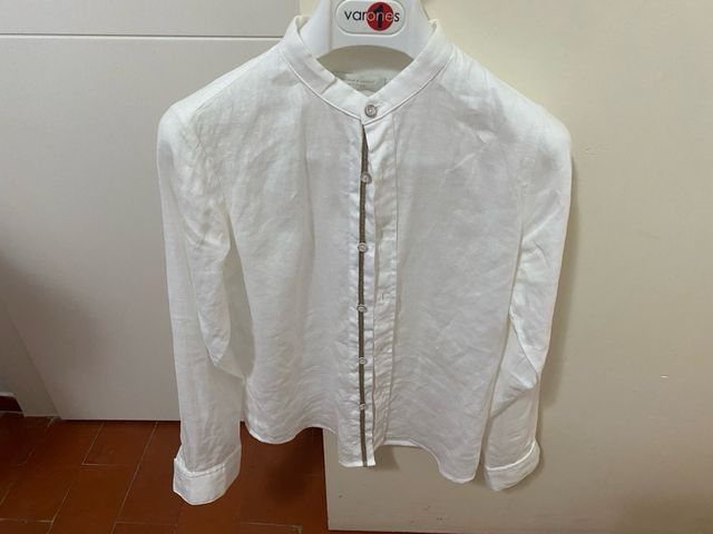 Traje lino niño comunión beige