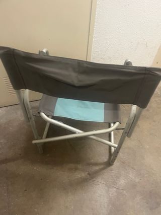 Silla director plegable gris-teal