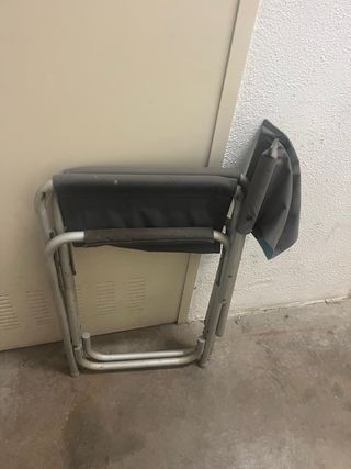 Silla director plegable gris-teal
